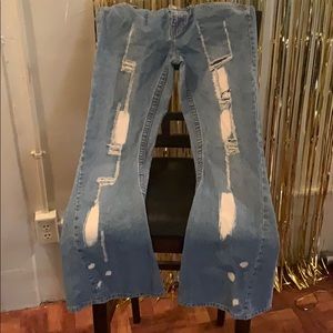 True religion wide leg jeans